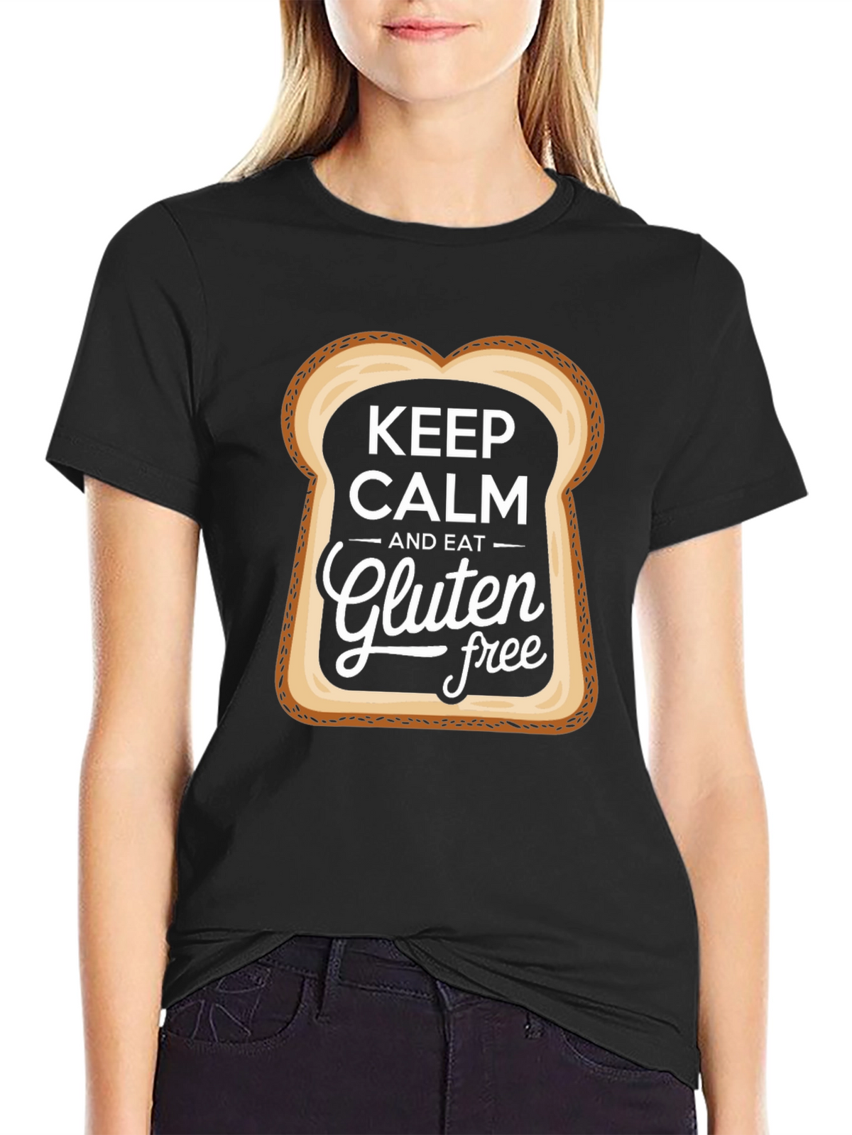 Keep Calm & Eat Gluten Free Funny T-Shirt