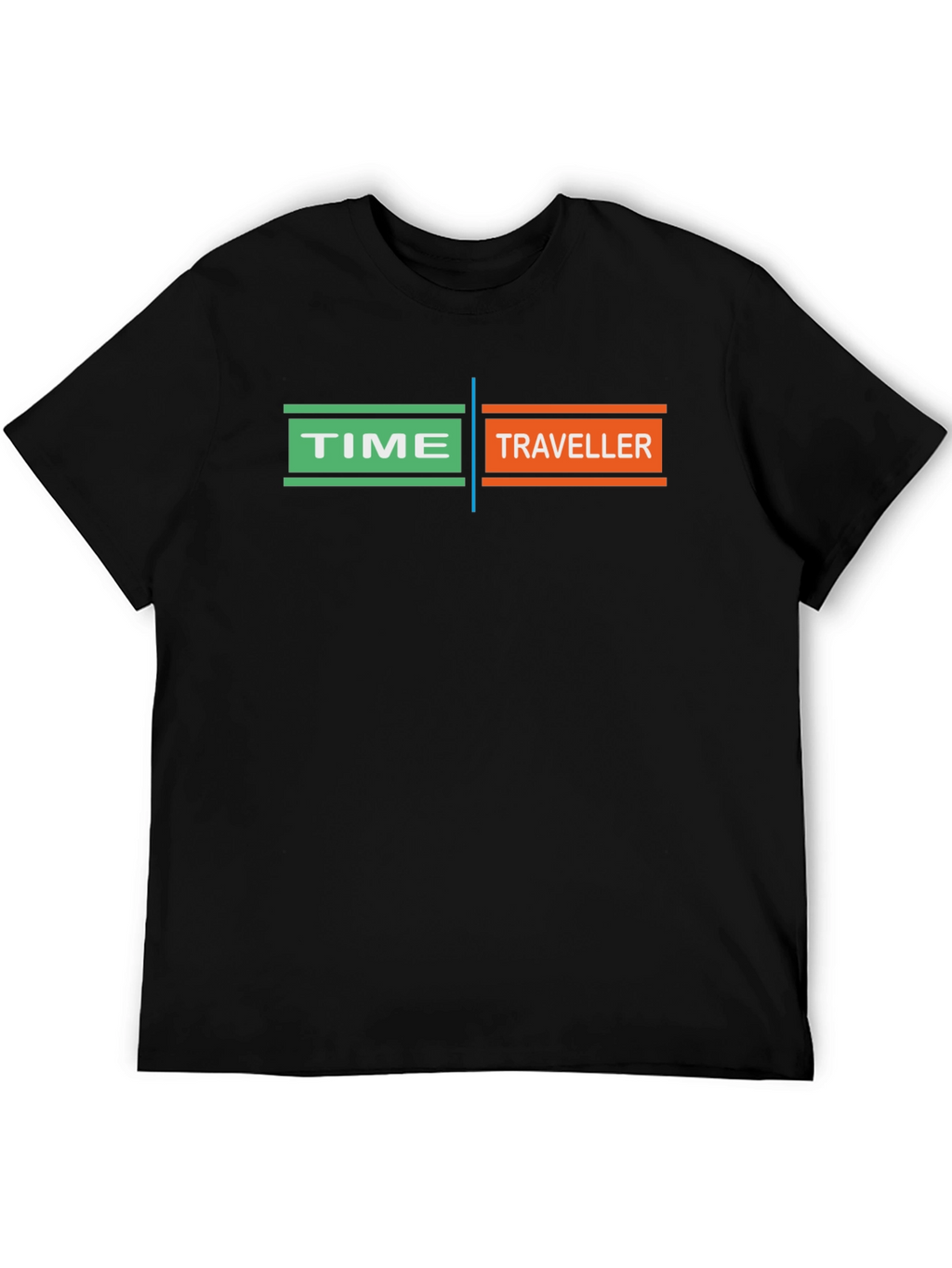Time Traveler Graphic T-Shirt - Black Unique Design