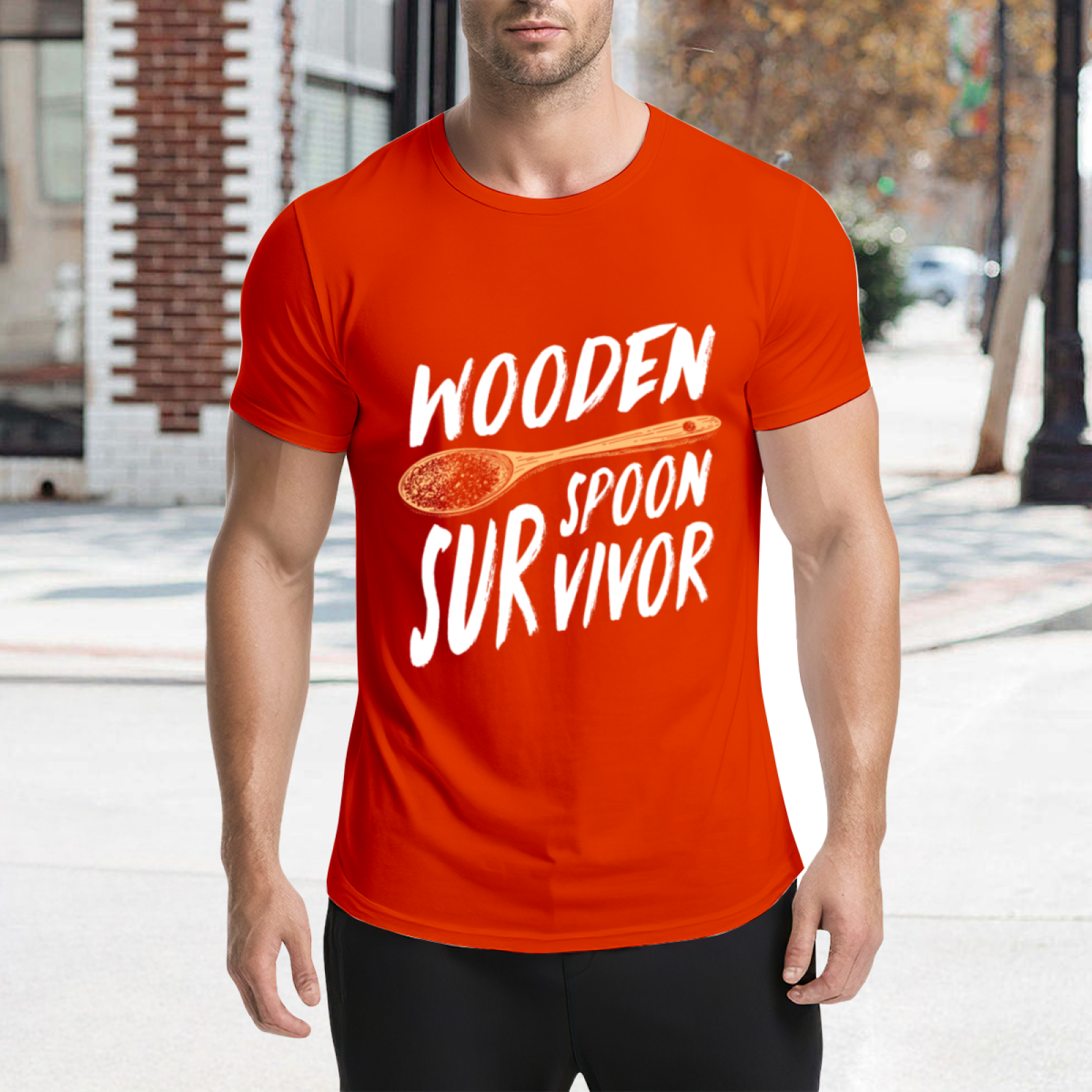 Funny Wooden Spoon Survivor Asian Family Joke Tee