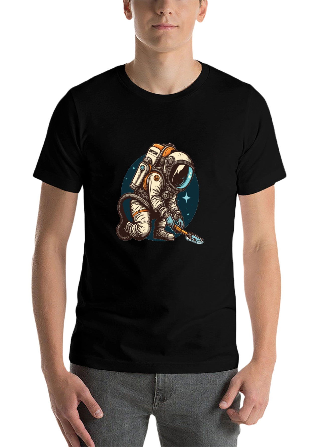 Astronaut Digging T-Shirt - Cool Space Design!