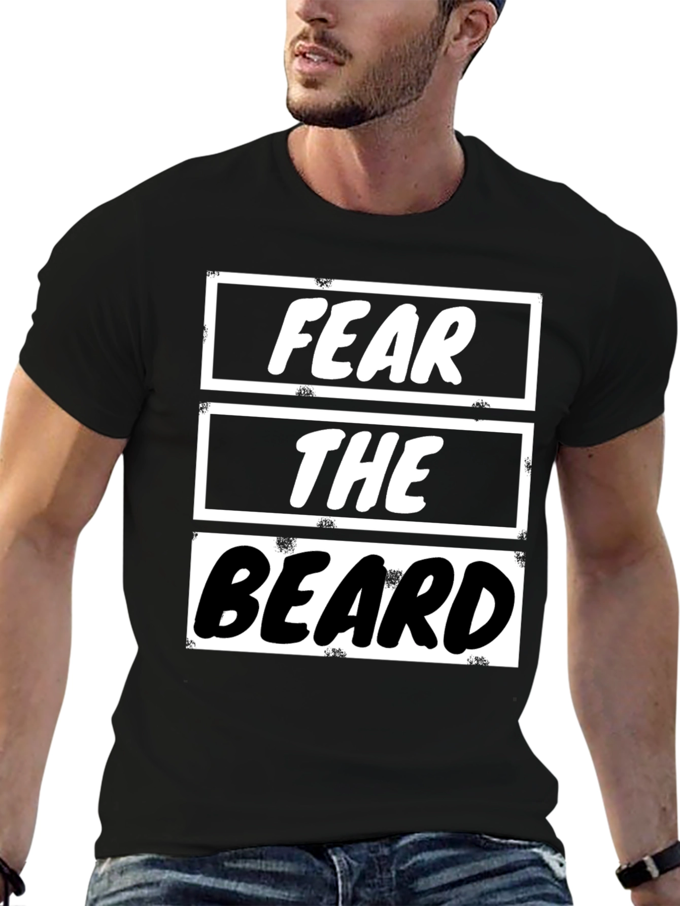 Fear the Beard Graphic Tee - Mens Black T-Shirt