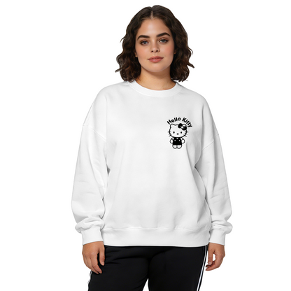 Lovely Short Hello Kitty Letter Crewneck Sweatshirt