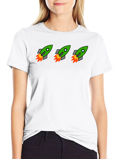 Rocket Launch Graphic Tee - Black Crewneck T-Shirt