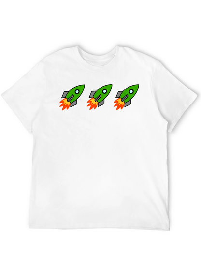 Rocket Launch Graphic Tee - Black Crewneck T-Shirt