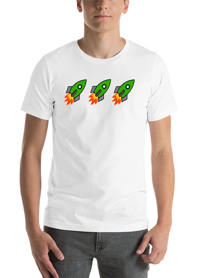 Rocket Launch Graphic Tee - Black Crewneck T-Shirt