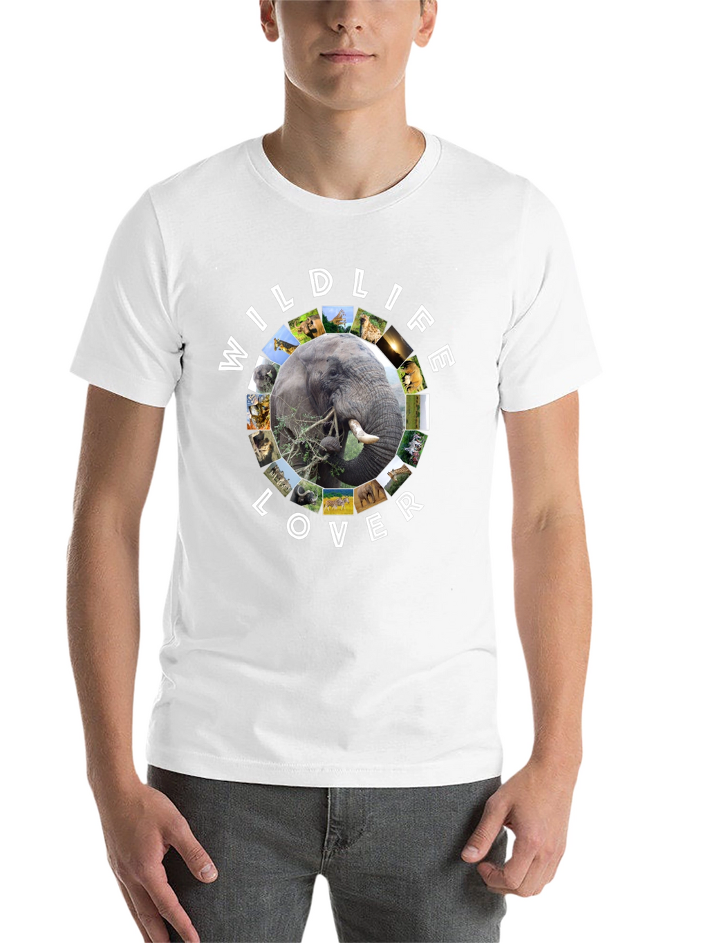Wildlife Lover Graphic Tee - Black Cotton T-Shirt
