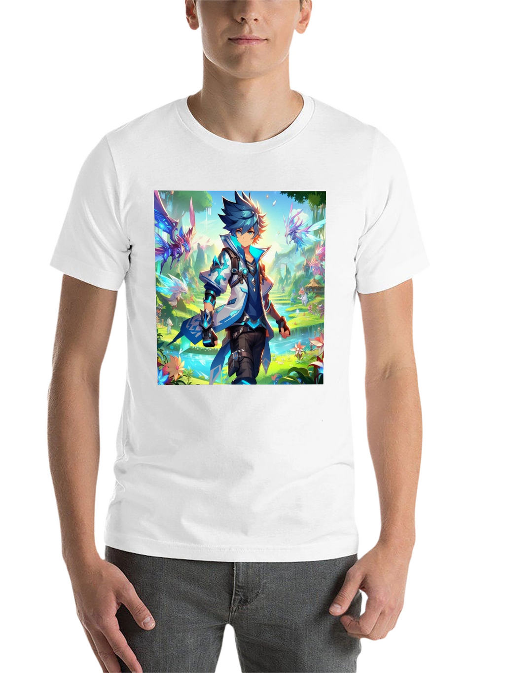 Anime Character Graphic Black T-Shirt