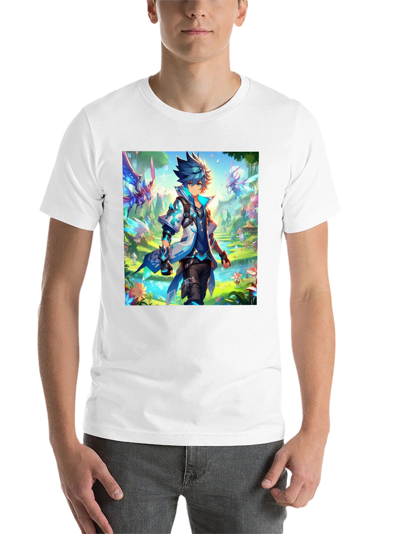 Anime Character Graphic Black T-Shirt