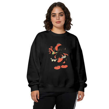 Retro Santa Mickey Mouse Christmas Graphic Crewneck SweatshirtDisney Sto...
