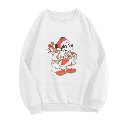 Retro Santa Mickey Mouse Christmas Graphic Crewneck SweatshirtDisney Sto...