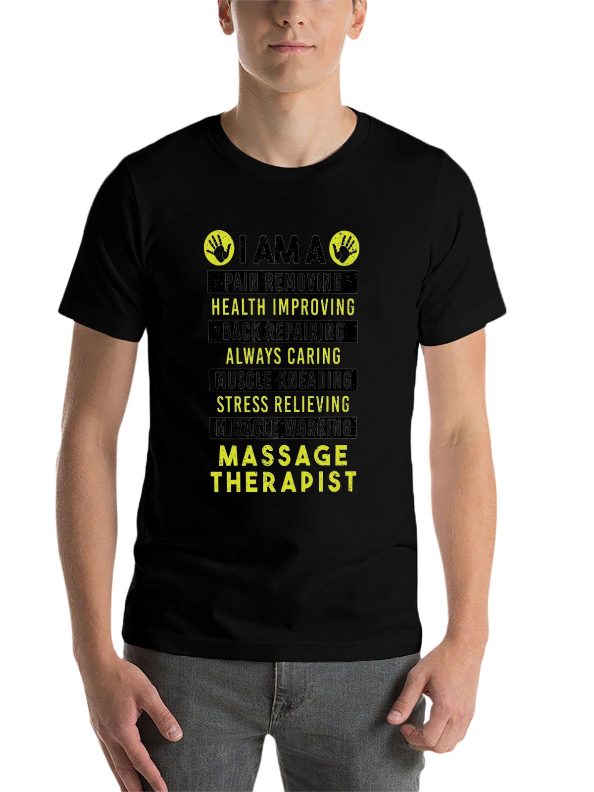 Massage Therapist T-Shirt - Pain Removing Health Improving Design