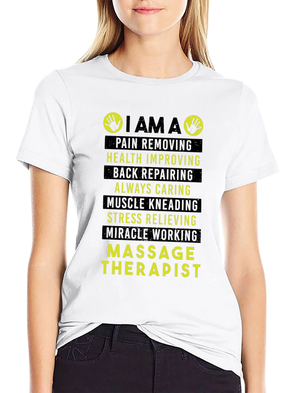 Massage Therapist T-Shirt - Pain Removing Health Improving Design