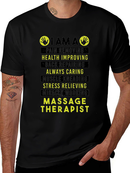 Massage Therapist T-Shirt - Pain Removing Health Improving Design
