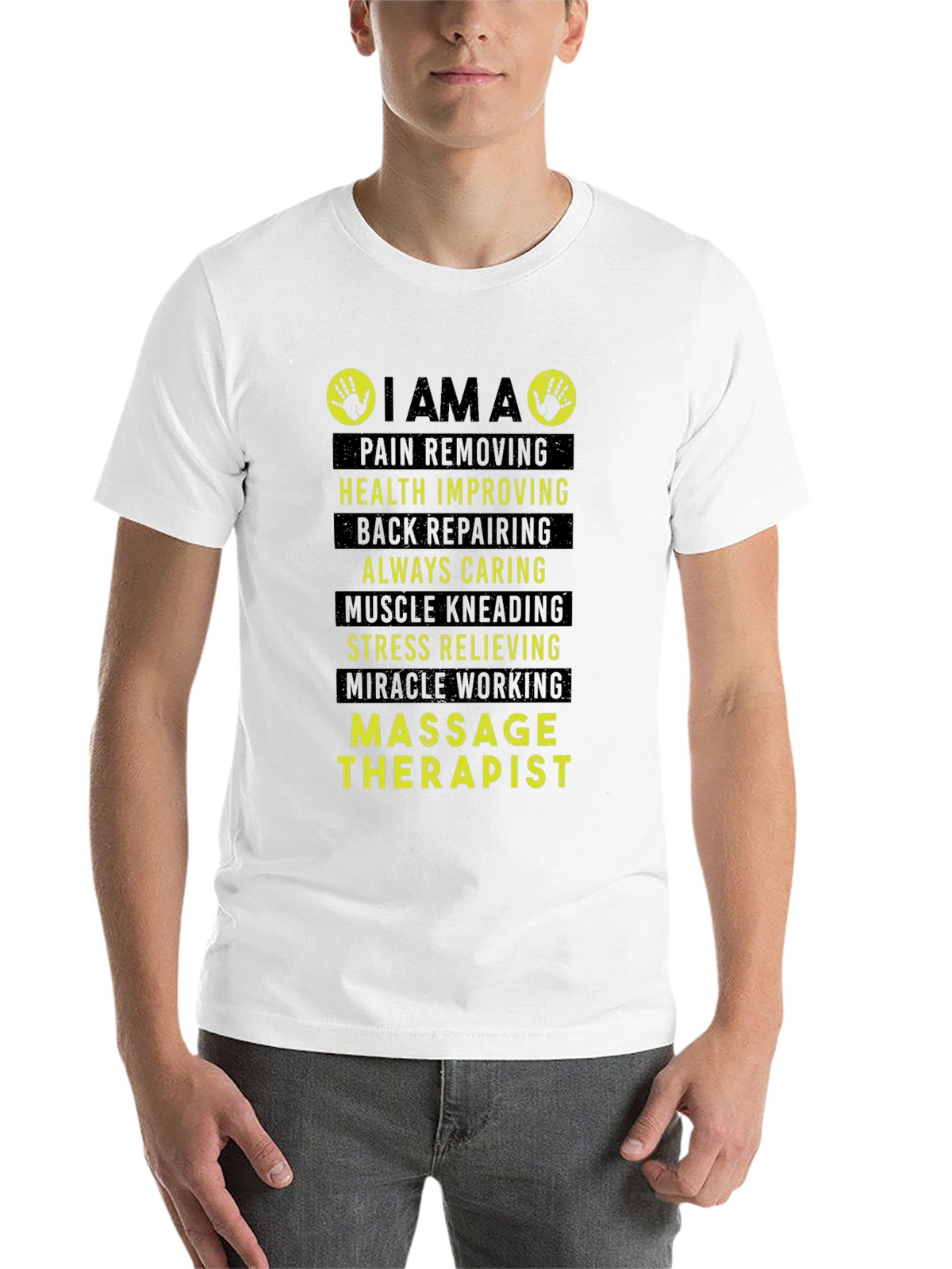Massage Therapist T-Shirt - Pain Removing Health Improving Design
