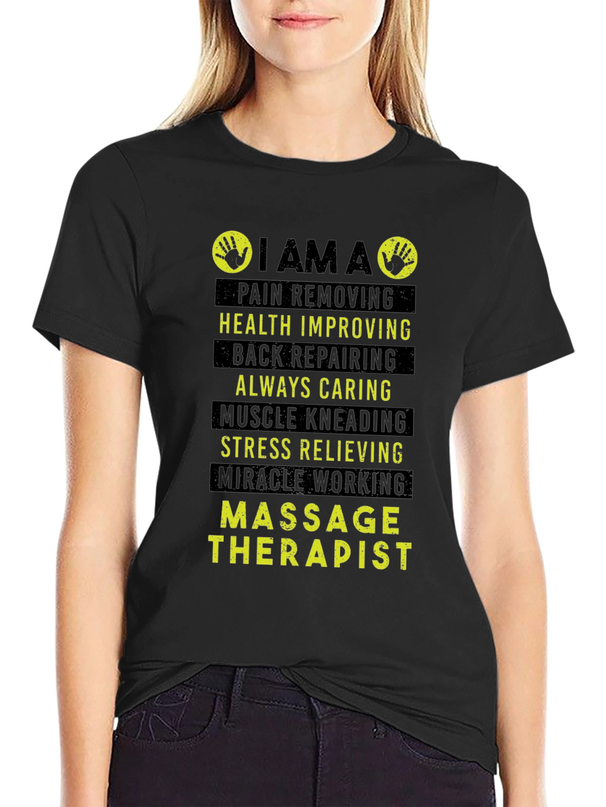 Massage Therapist T-Shirt - Pain Removing Health Improving Design