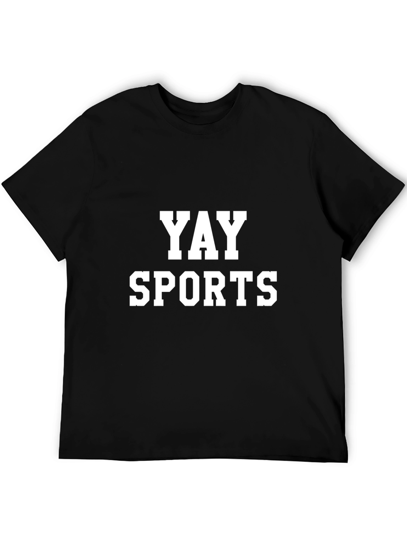 Yay Sports Graphic Tee - Black Cotton Blend T-Shirt