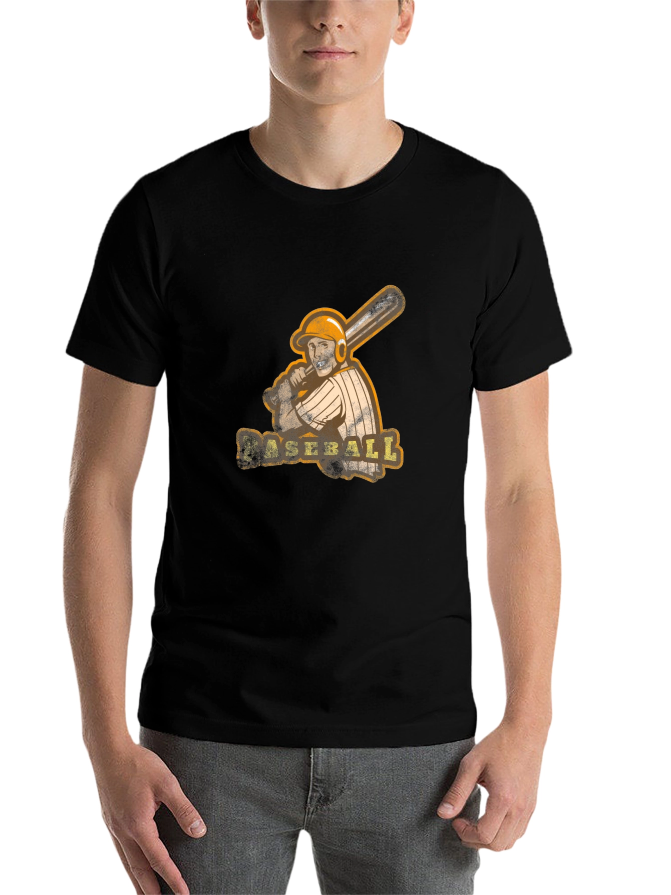 Baseball Graphic T-Shirt - Vintage Style Mens Tee