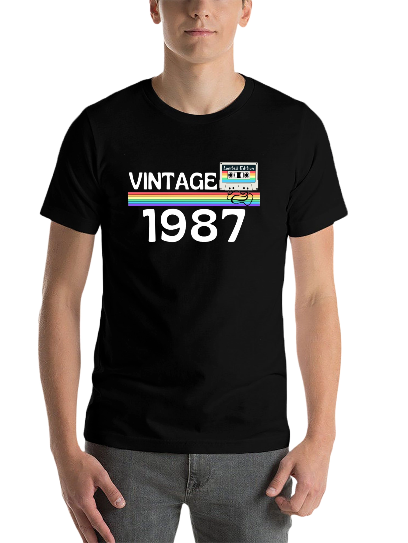 Vintage 1987 Cassette Tape T-Shirt - Limited Edition