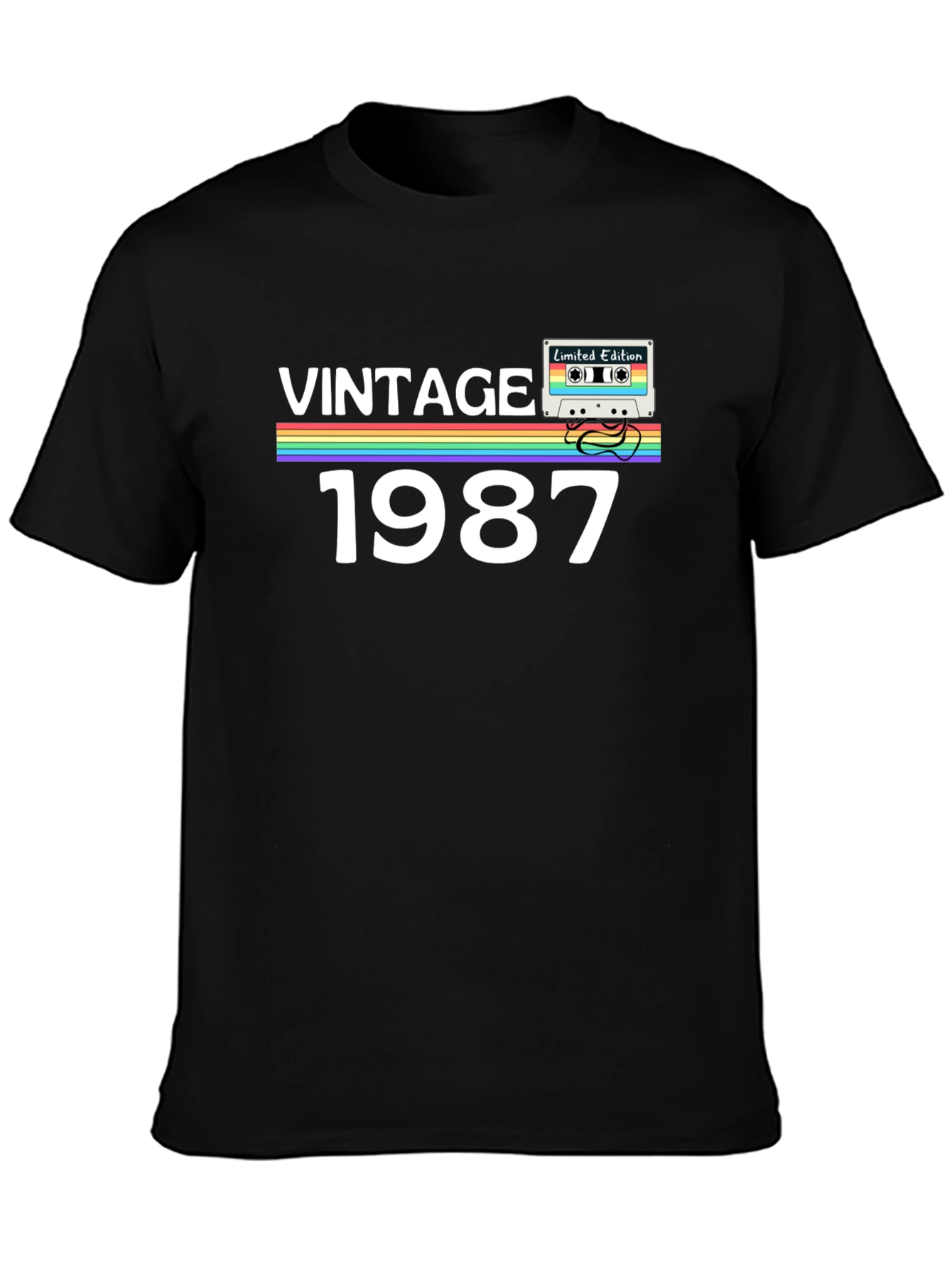 Vintage 1987 Cassette Tape T-Shirt - Limited Edition