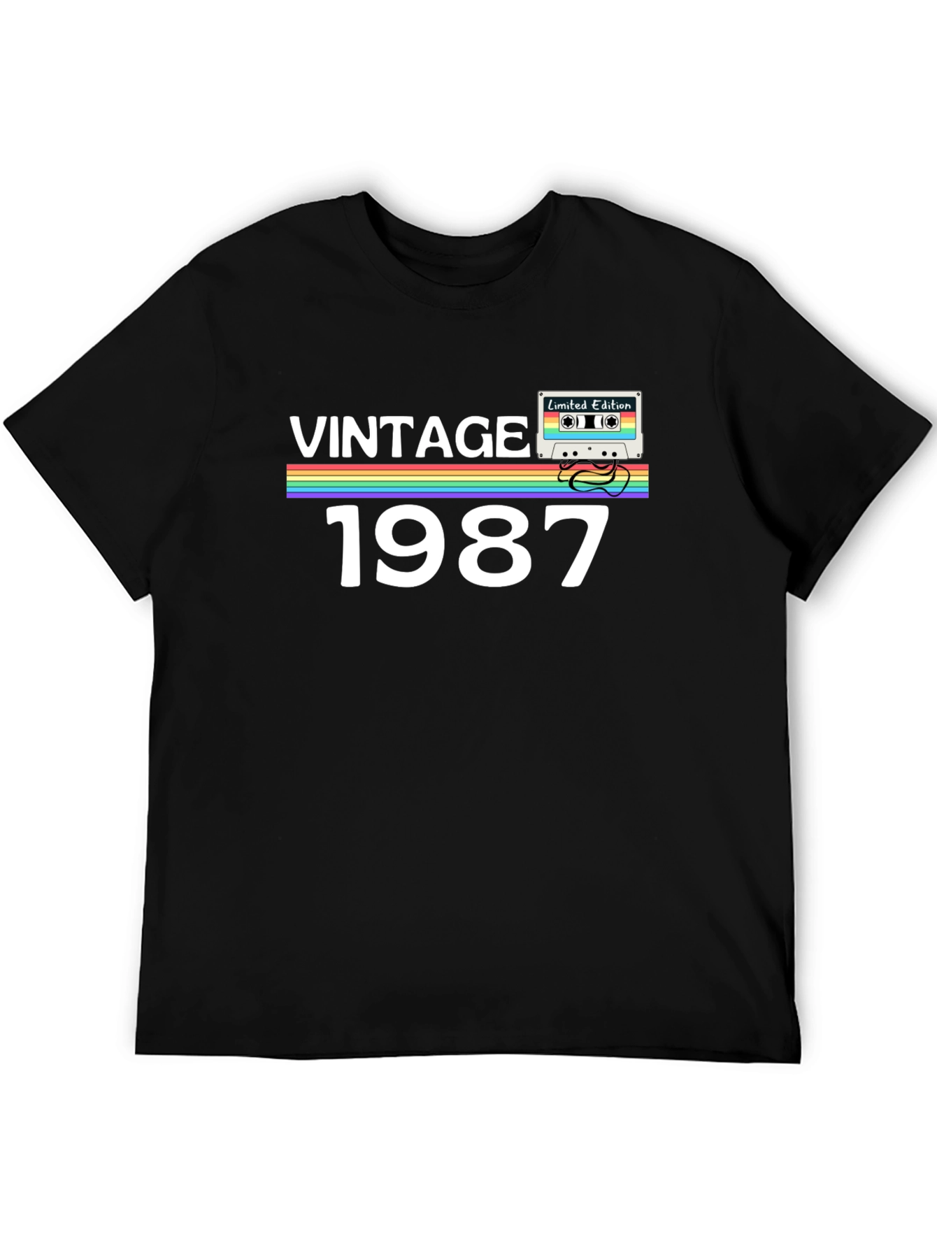 Vintage 1987 Cassette Tape T-Shirt - Limited Edition
