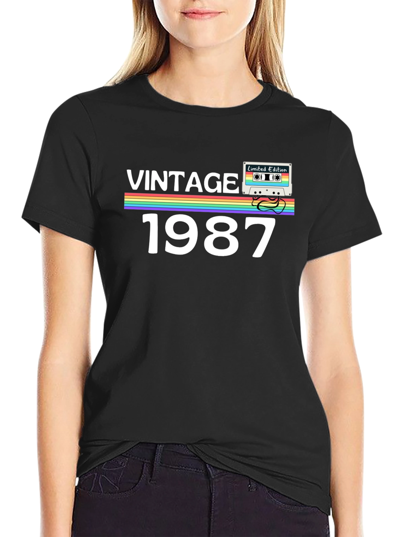 Vintage 1987 Cassette Tape T-Shirt - Limited Edition