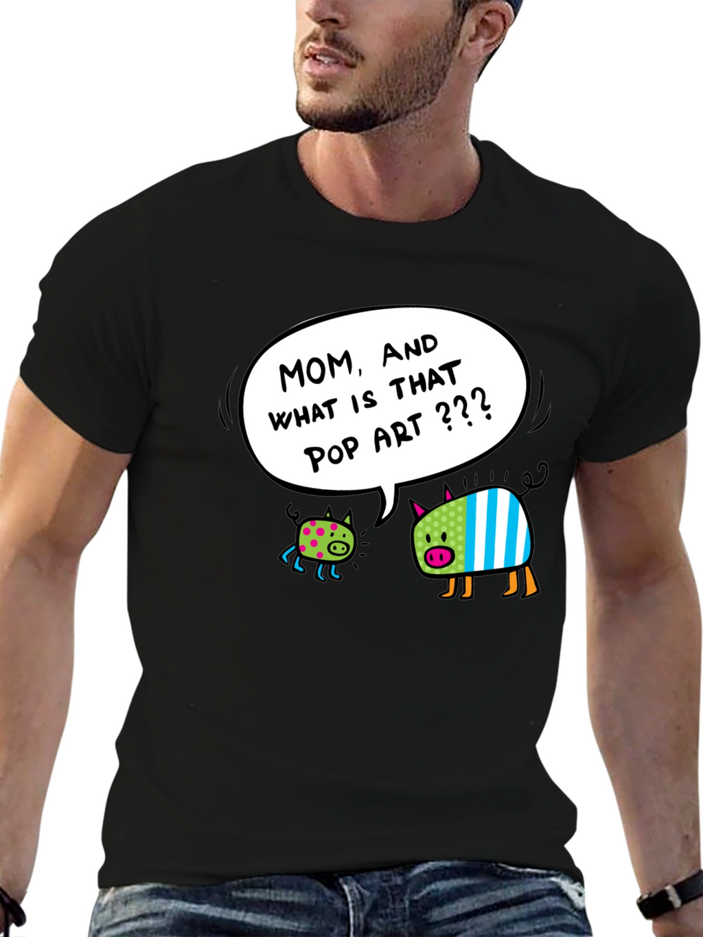 Pop Art Pigs Graphic T-Shirt - Funny & Stylish
