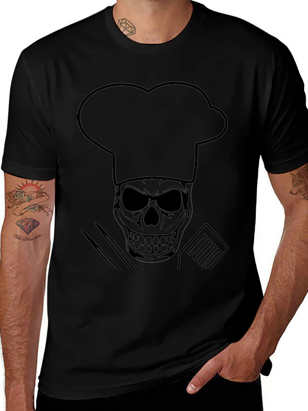 Chef Skull T-Shirt - Culinary Skeleton Tee
