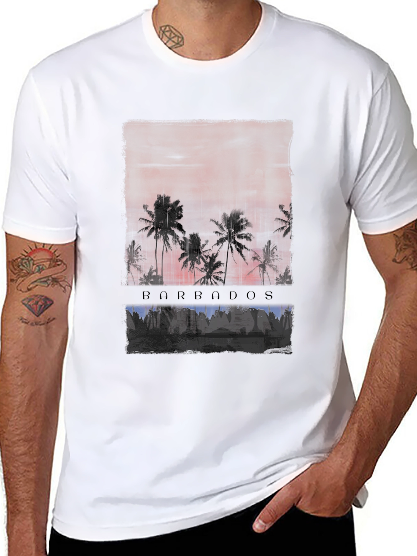 Barbados Sunset Graphic T-Shirt