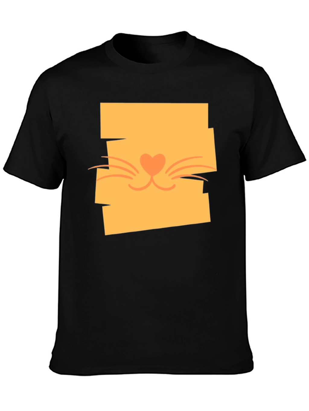 Cute Cat Face Graphic Tee - Stylish Casual Wear