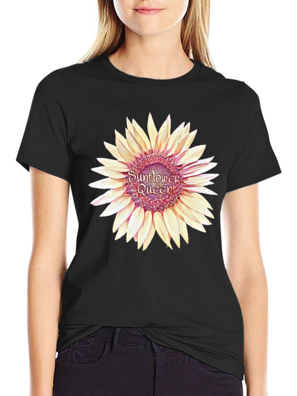 Sunflower Queen Black T-Shirt