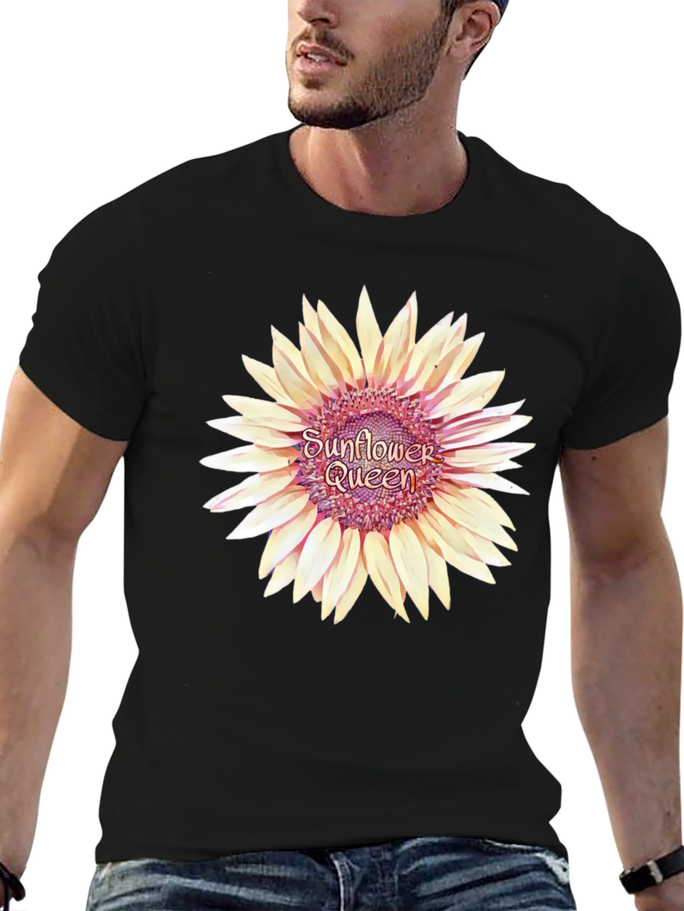 Sunflower Queen Black T-Shirt