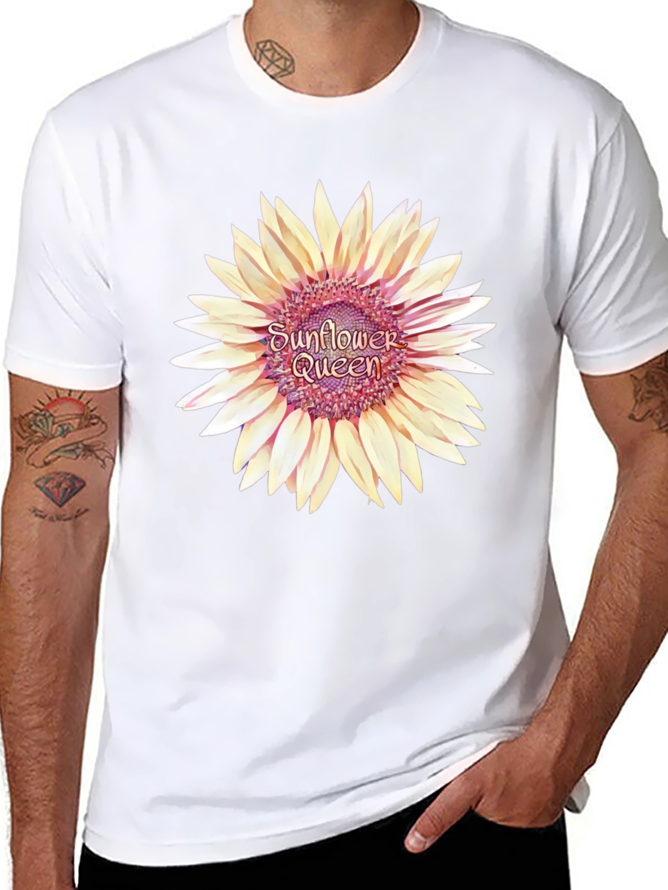 Sunflower Queen Black T-Shirt