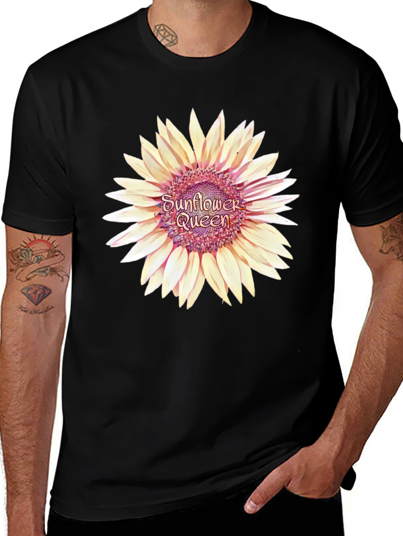 Sunflower Queen Black T-Shirt