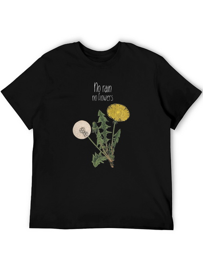 No Rain No Flowers Graphic T-Shirt - Black