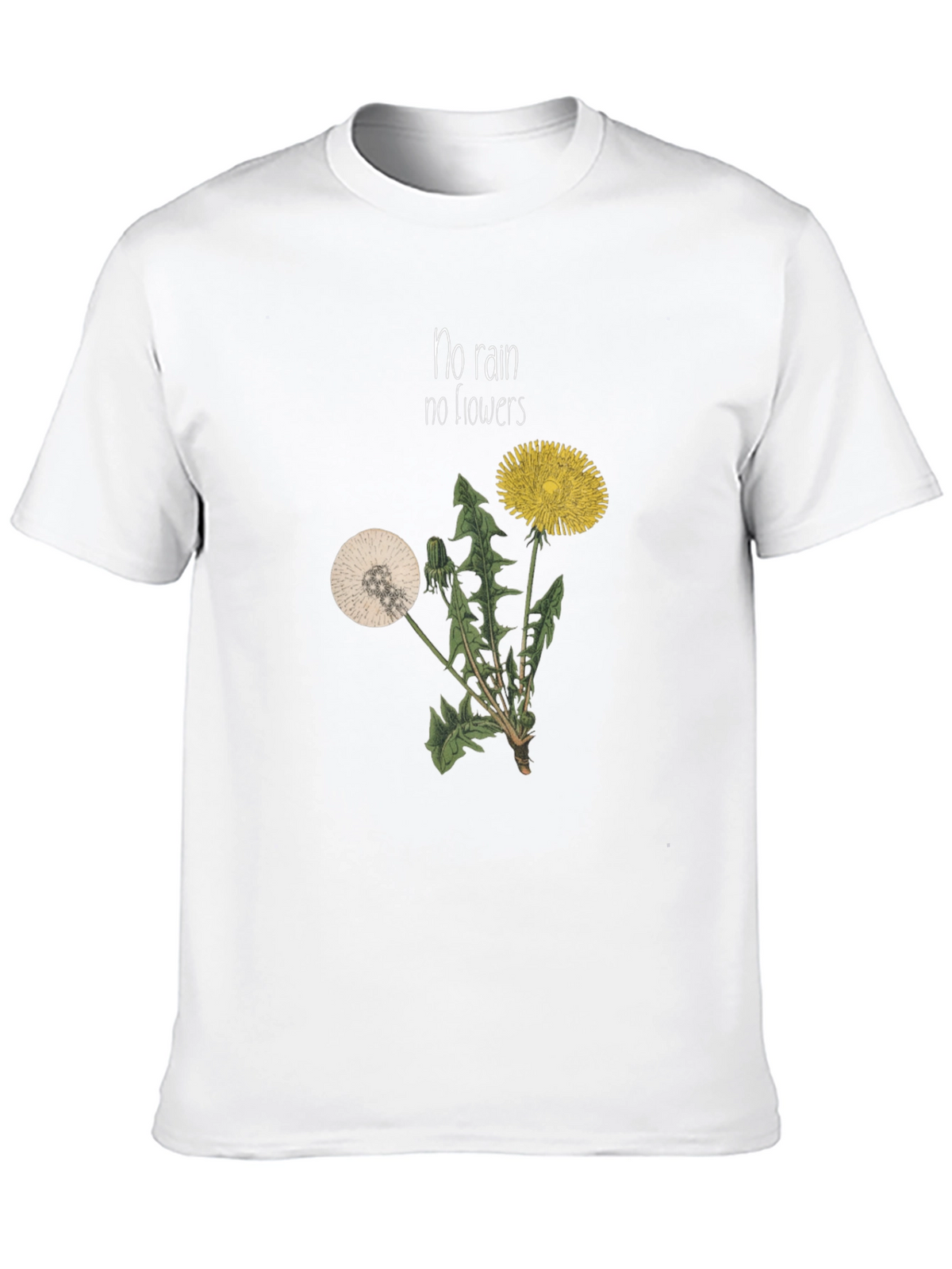 No Rain No Flowers Graphic T-Shirt - Black