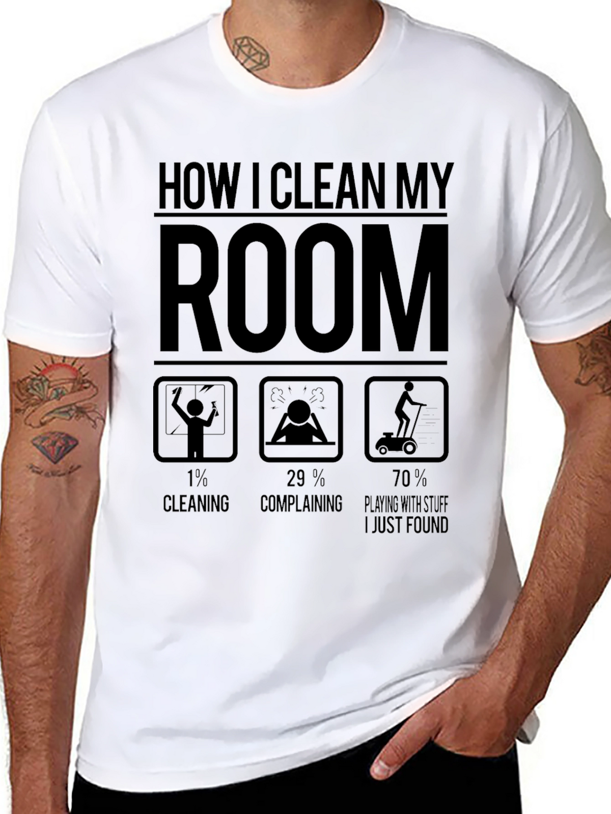 Funny How I Clean My Room Graphic T-Shirt