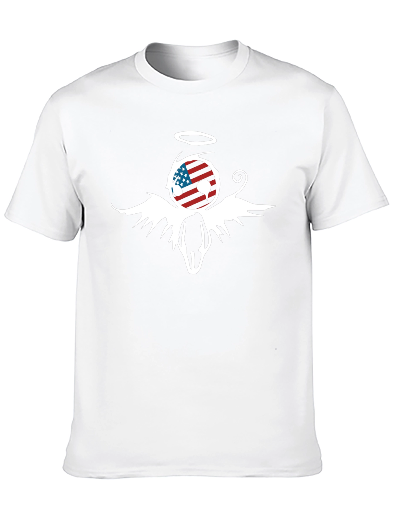 American Flag Angel Graphic T-Shirt