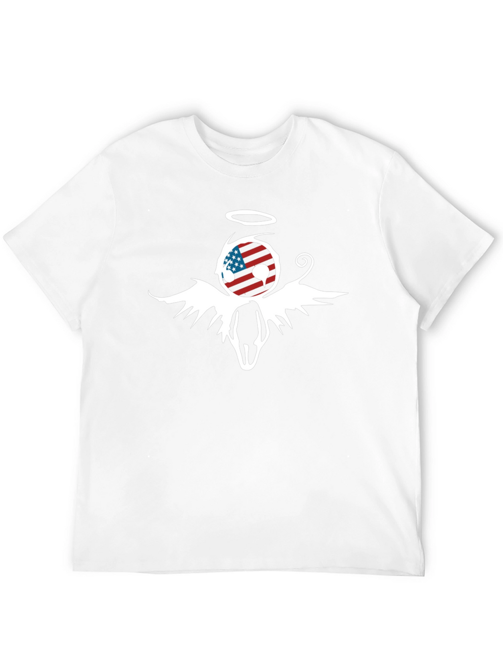 American Flag Angel Graphic T-Shirt
