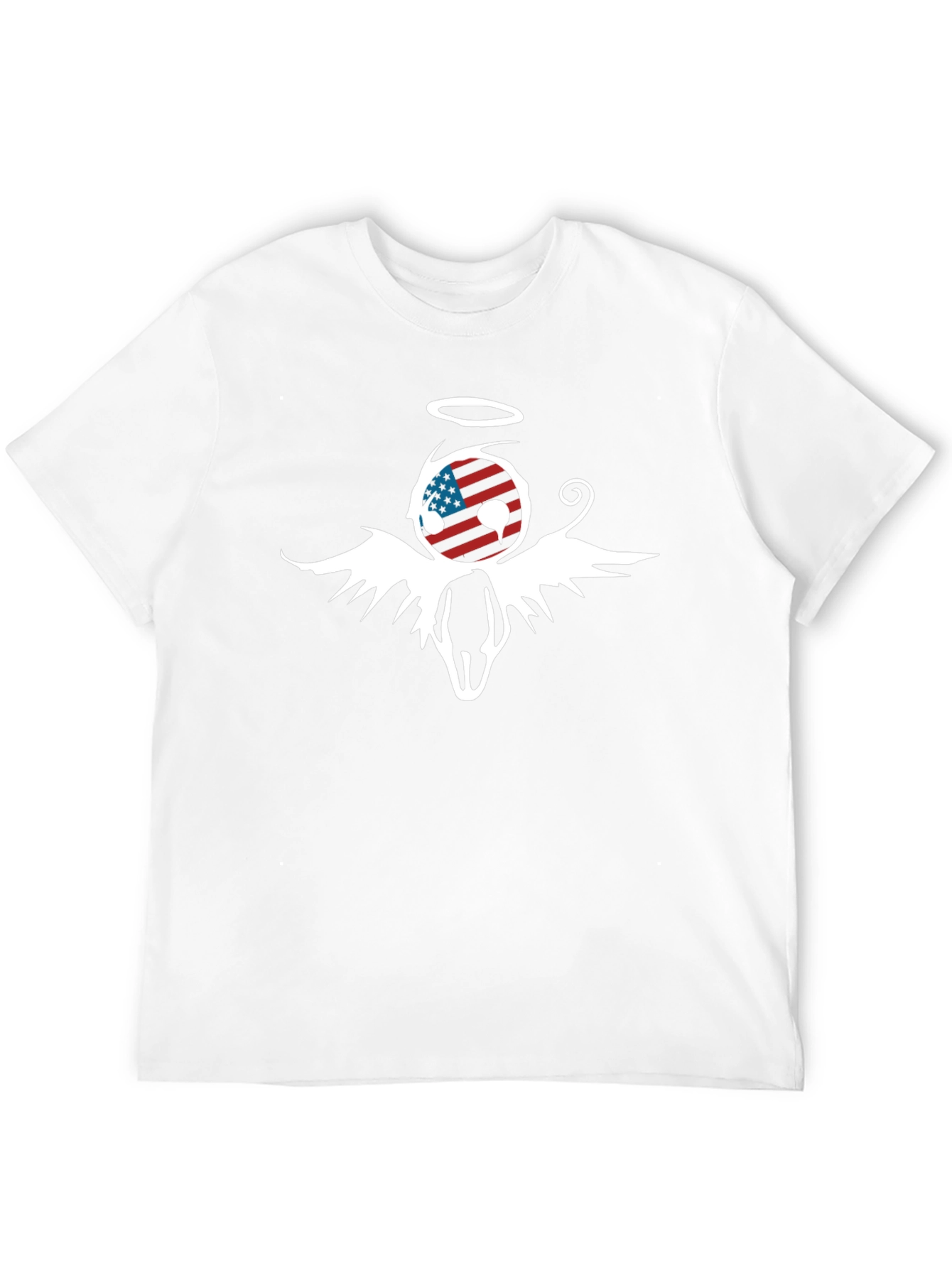 American Flag Angel Graphic T-Shirt