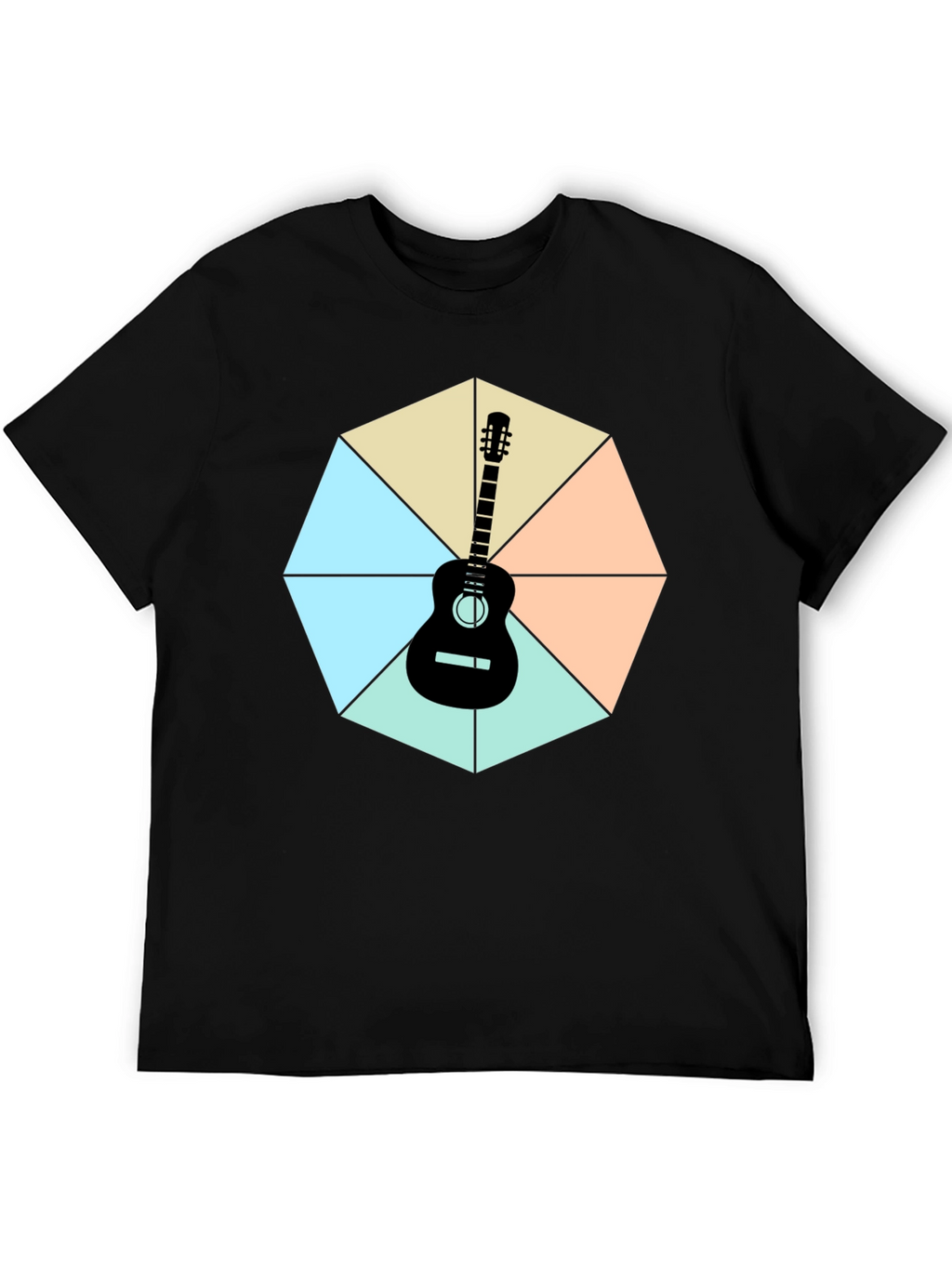 Guitar Geometric Graphic Tee