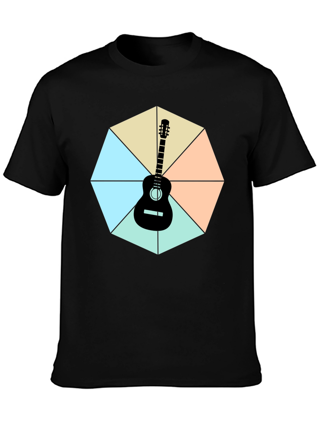 Guitar Geometric Graphic Tee