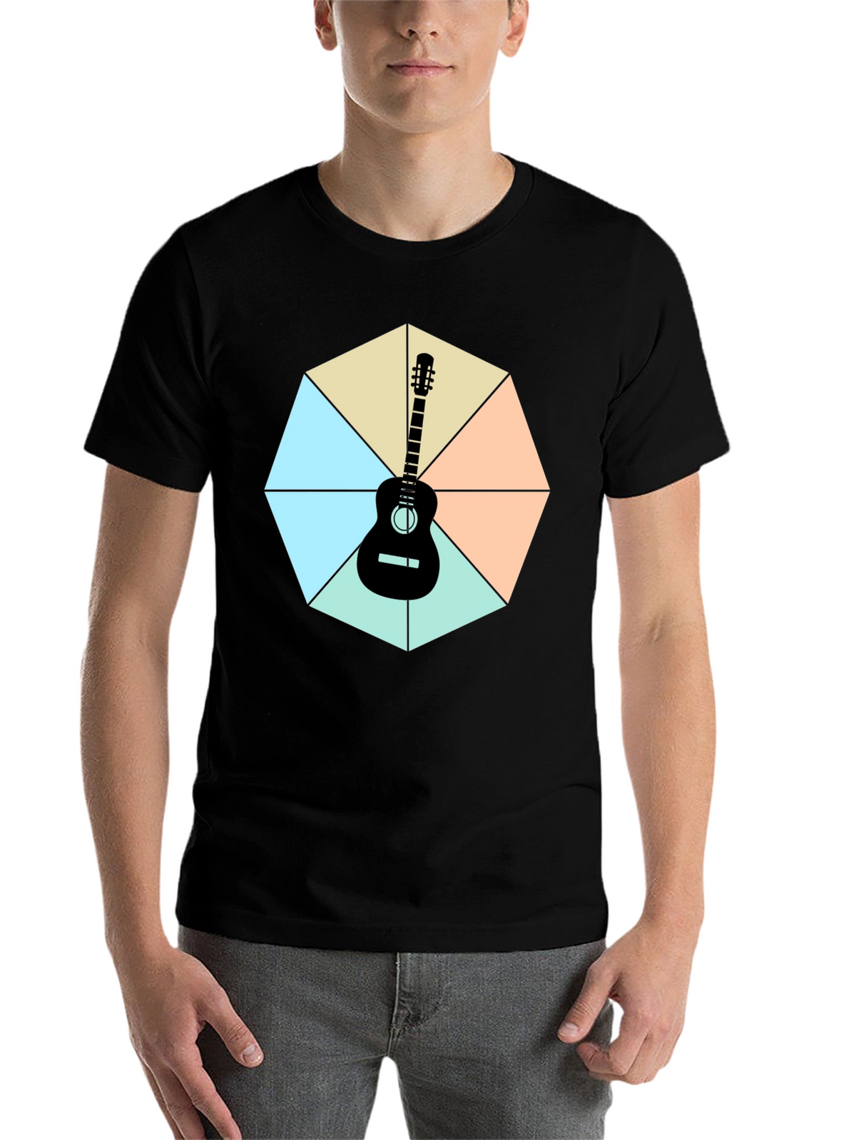 Guitar Geometric Graphic Tee