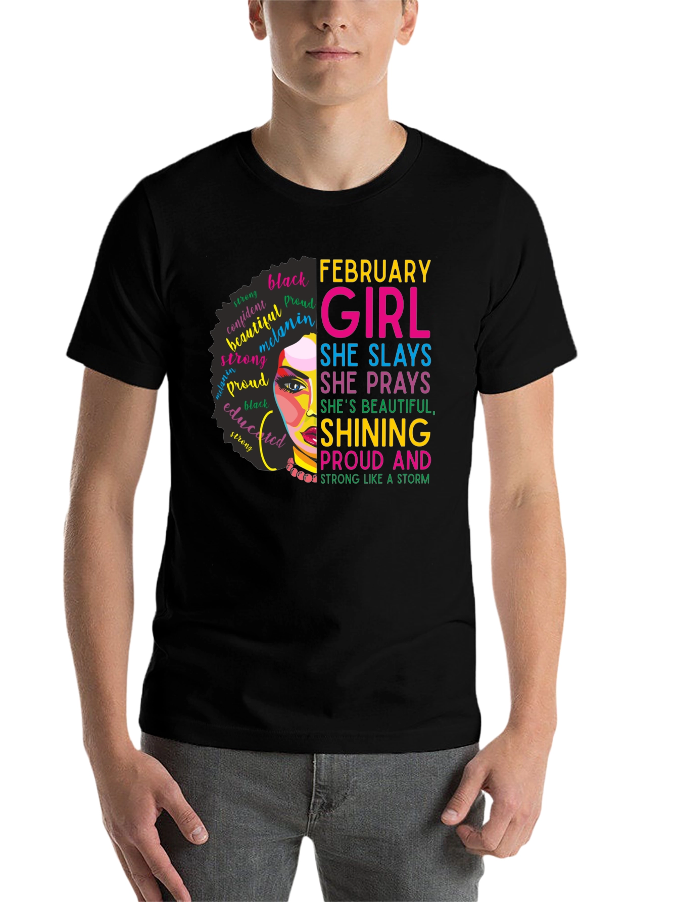 February Girl Black Pride Graphic Tee