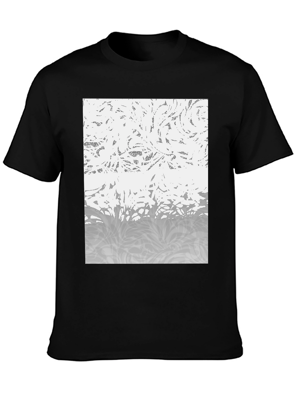 Abstract Pattern Black T-Shirt