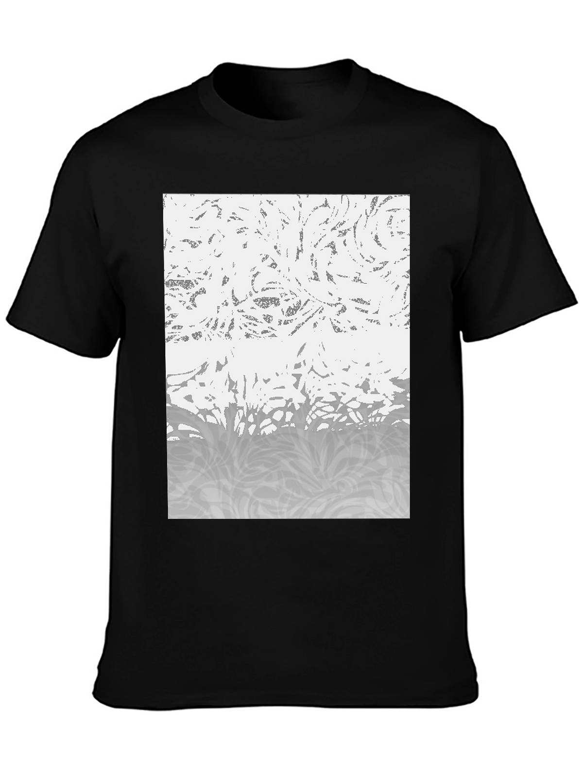 Abstract Pattern Black T-Shirt