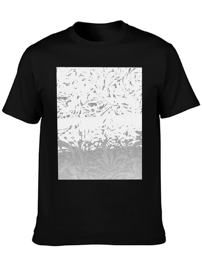 Abstract Pattern Black T-Shirt