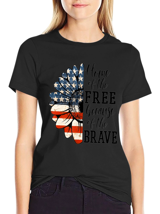 Patriotic Sunflower T-Shirt - Home of the Free