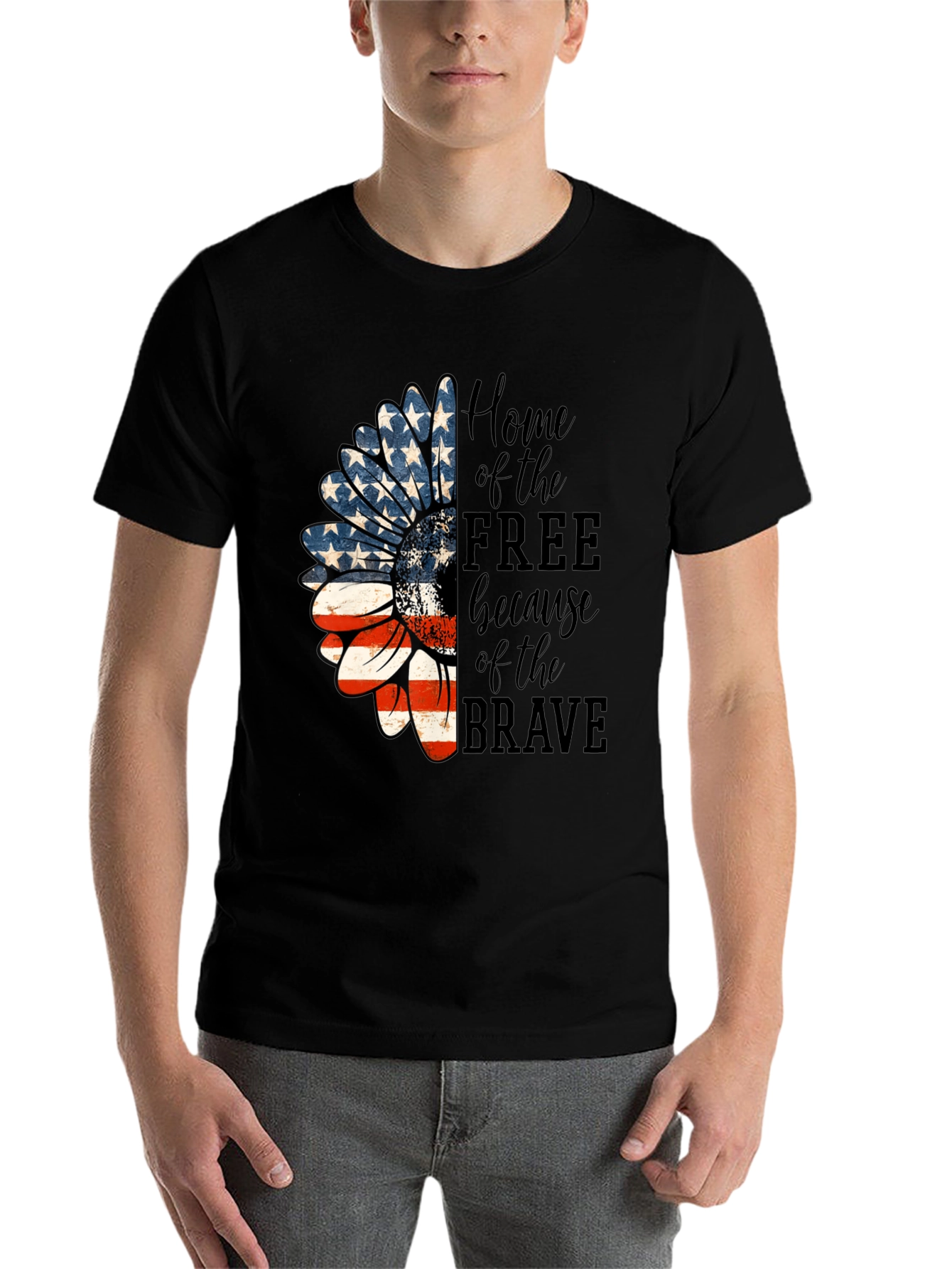 Patriotic Sunflower T-Shirt - Home of the Free