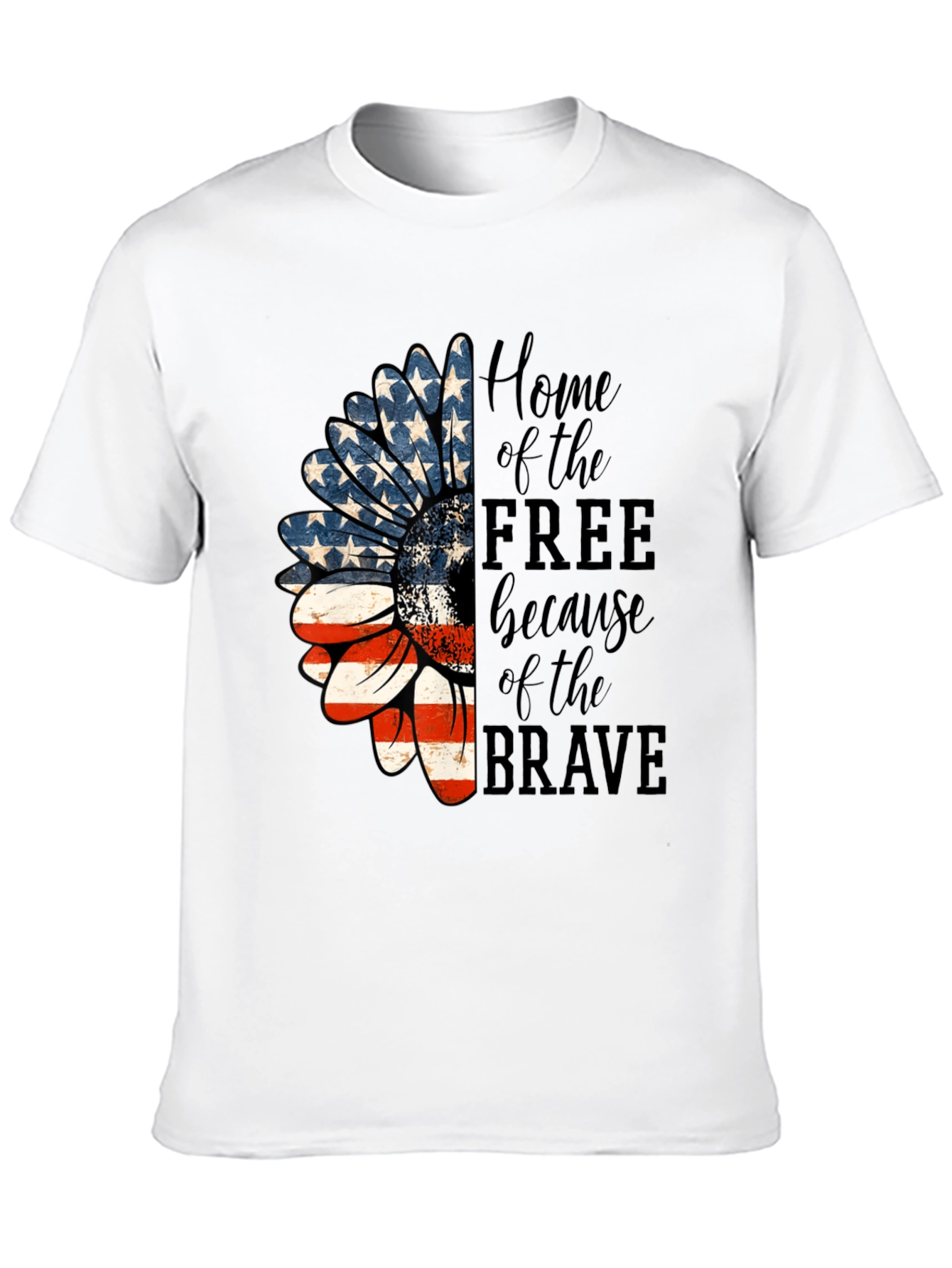 Patriotic Sunflower T-Shirt - Home of the Free