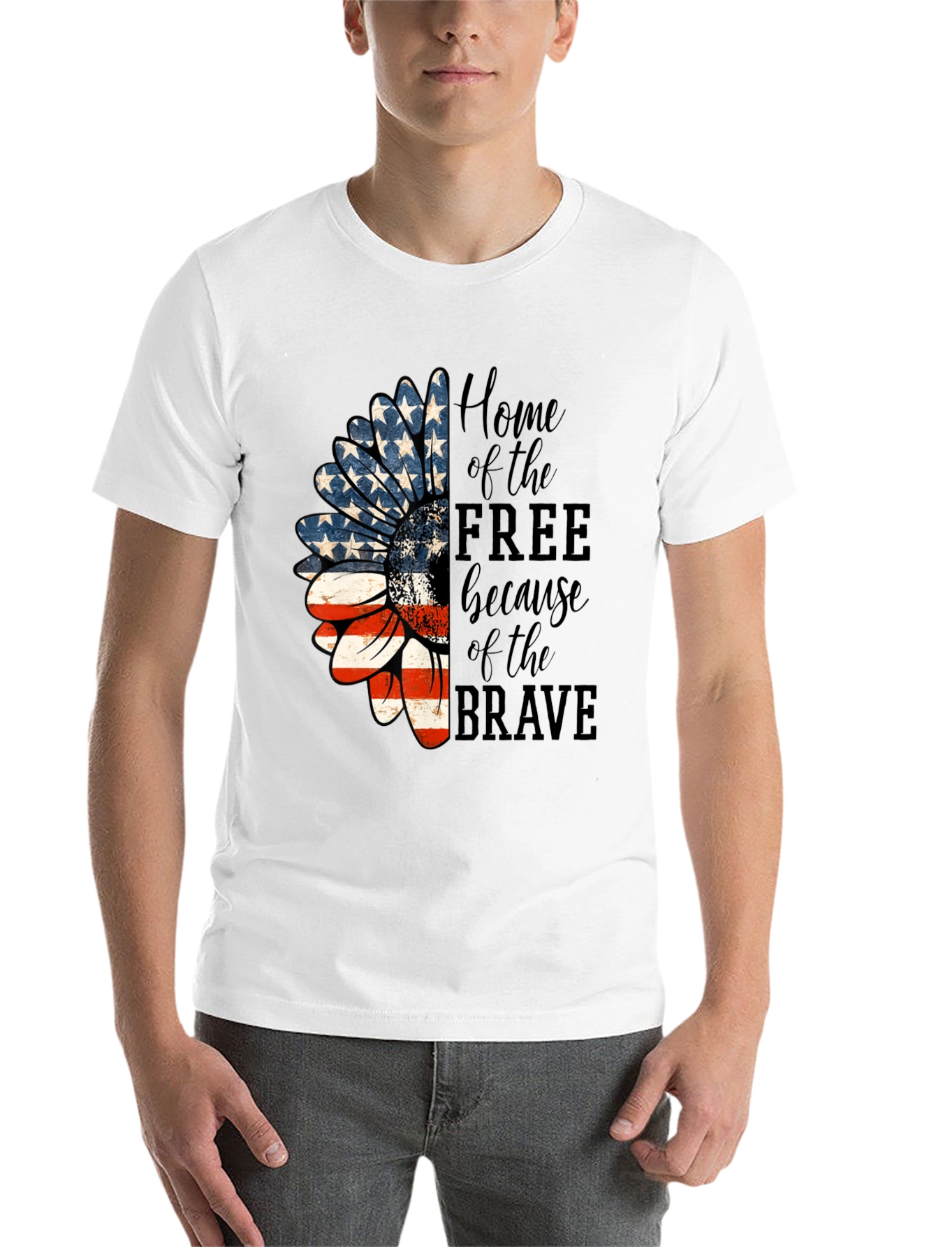 Patriotic Sunflower T-Shirt - Home of the Free